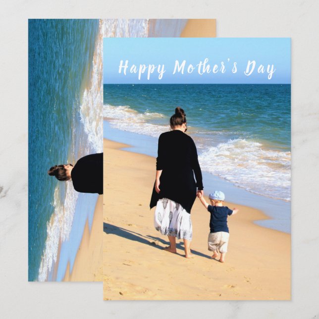 Personalizado Foto Día de la Madre Tarjeta de foto (Anverso / Reverso)