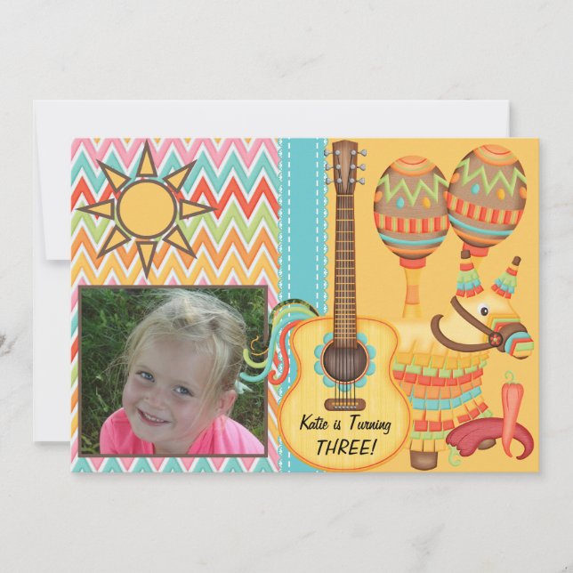 Personalizado Foto Fiesta Invitación de cumpleaños (Anverso)