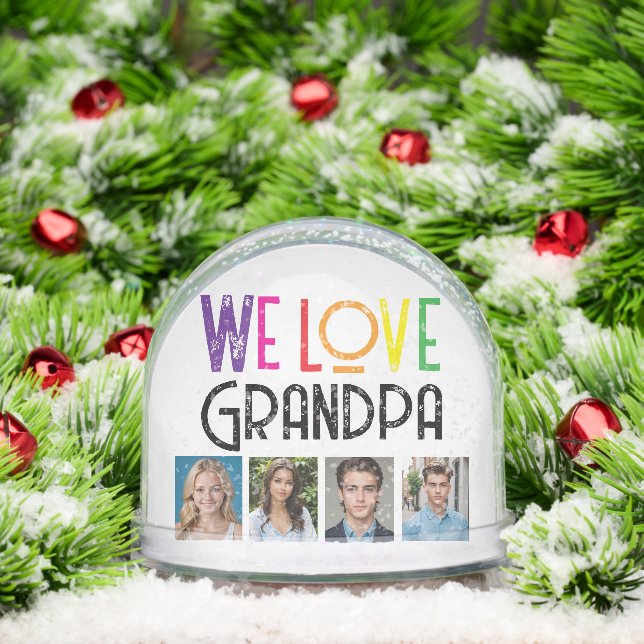 Personalizado foto Globe de nieve para GRANDPA - t (Navidad)