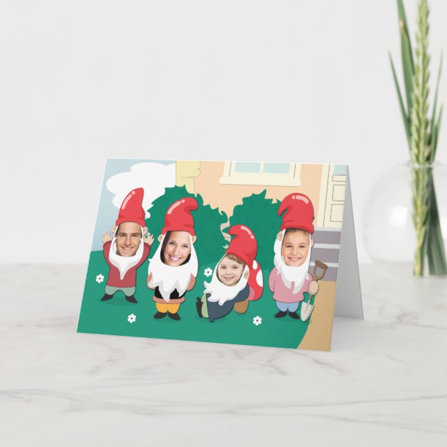 Personalizado Foto Gnome Nueva Invitación de la Ca (Anverso)