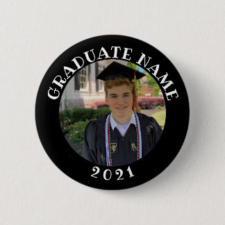 Personalizado foto graduación pin / botón con año