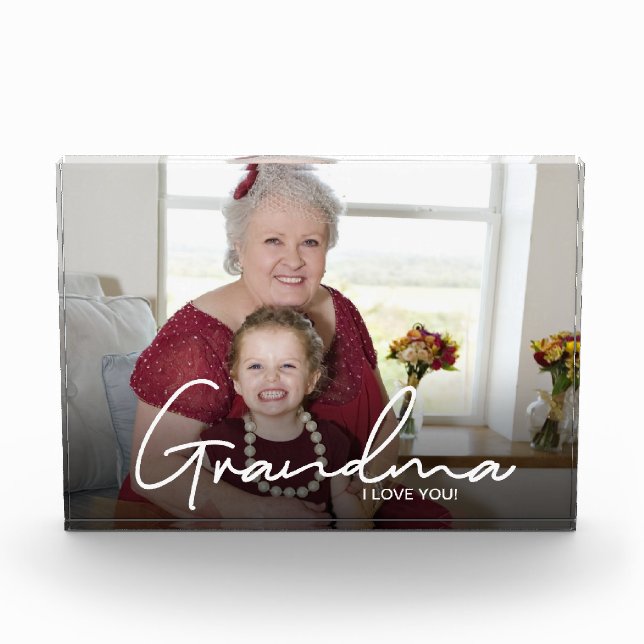 Personalizado foto horizontal abuela te amo (Anverso)