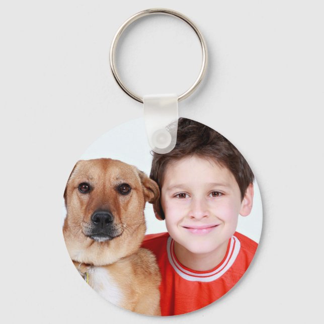 Personalizado foto mascota simple llavero de perro (Anverso)