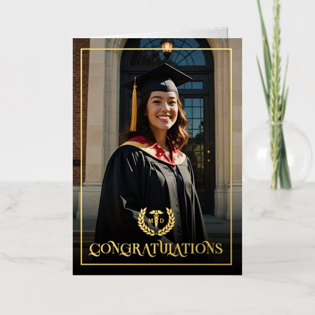 Personalizado Foto MD Médico de Graduación de Medi (Anverso)