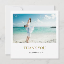 Personalizado Foto: Modern Beach Wedding Gracias