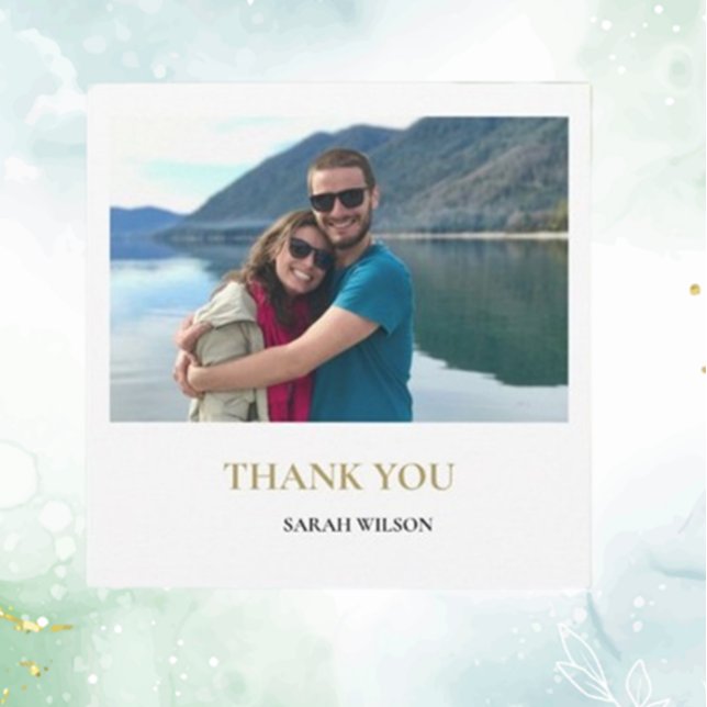 Personalizado Foto Moderno Boda Relajado Gracias (personalize your special day in a unique, meaningful way.)