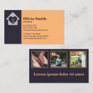 Personalizado Foto Naranja morado - Tarjeta de vis