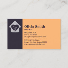 Personalizado Foto Naranja morado - Tarjeta de vis