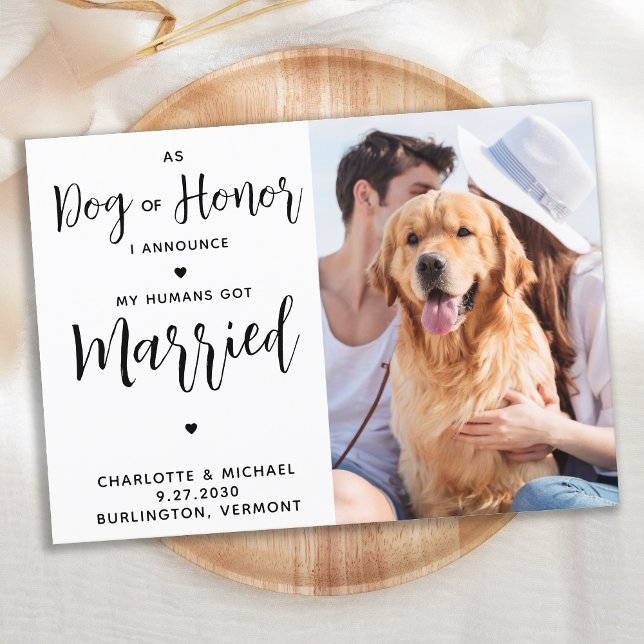 Personalizado Foto Perro de honor Boda Invitación (Subido por el creador)