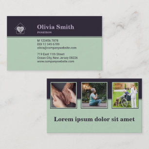 Personalizado Foto Tarjeta de visita Purple & Blue