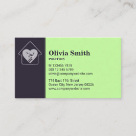 Personalizado Foto Tarjeta de visita Purple y Gree