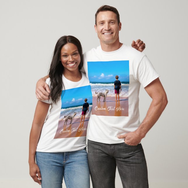 Personalizado Foto Texto Camiseta Tu Regalo De Fot (Unisexo)
