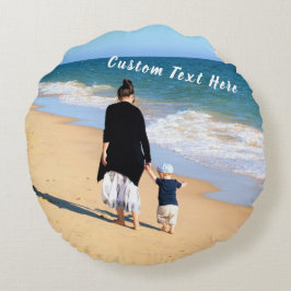 Personalizado Foto Texto redondeado almohada su pr