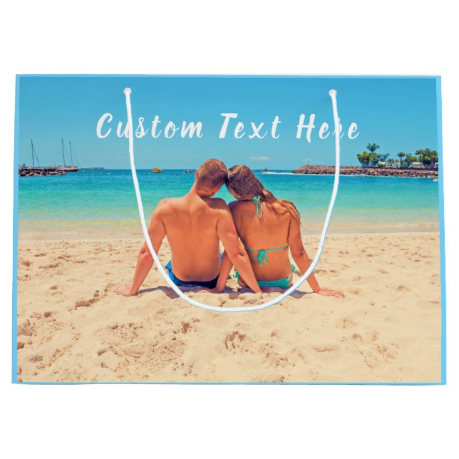 Personalizado Foto Texto Regalo Bolsa Tus Fotos Fa (Anverso)