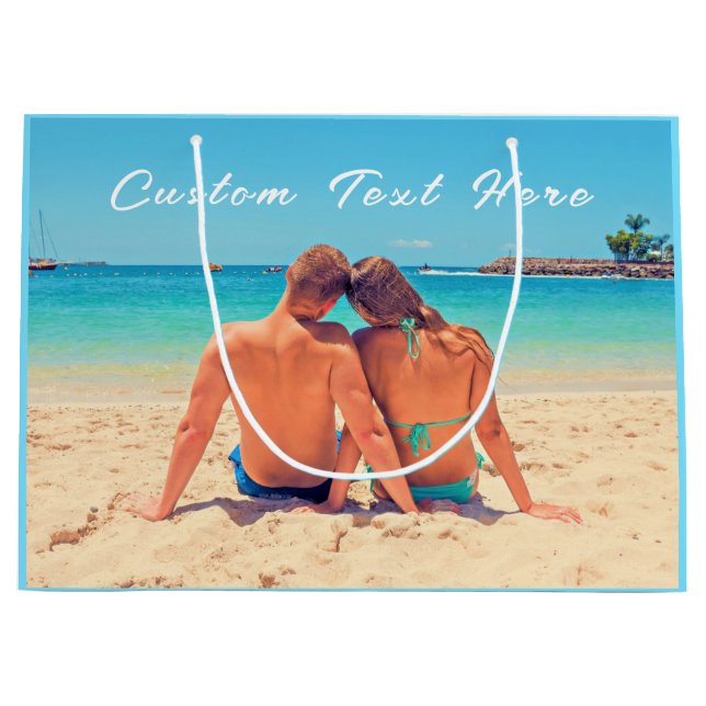 Personalizado Foto Texto Regalo Bolsa Tus Fotos Ro (Anverso)