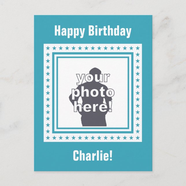 PERSONALIZADO FOTO, TEXTO Y COLOR postal / tarjeta (Anverso)