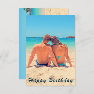 Personalizado Foto Textos Tarjeta de cumpleaños su