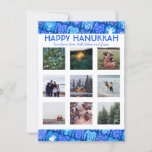 PERSONALIZADO FOTO Ugly Hanukkah Sweaters Cuidados<br><div class="desc">Personalizar esta tarjeta plana añadiendo tu propio texto y fotos en la parte delantera o trasera. Hay una rejilla delante de las fotos que facilita el uso de las fotos de tamaño que tengas y mantenerlas alineadas y en formato cuadrado. Puede eliminar la cuadrícula o cambiar los colores o el...</div>