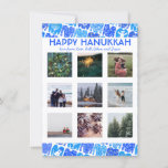 PERSONALIZADO FOTO Ugly Hanukkah Sweaters Cuidados<br><div class="desc">Personalizar esta tarjeta plana añadiendo tu propio texto y fotos en la parte delantera o trasera. Hay una rejilla delante de las fotos que facilita el uso de las fotos de tamaño que tengas y mantenerlas alineadas y en formato cuadrado. Puede eliminar la cuadrícula o cambiar los colores o el...</div>
