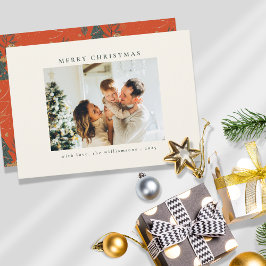 Personalizado Foto Verde Rojo Árbol de Navidad Úni