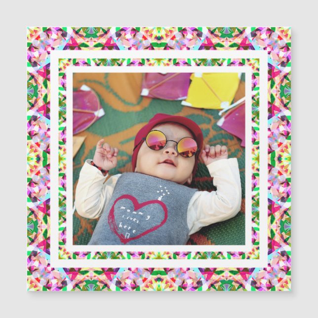 Personalizado foto vibrante rosa Feliz Día Verde d (Anverso)