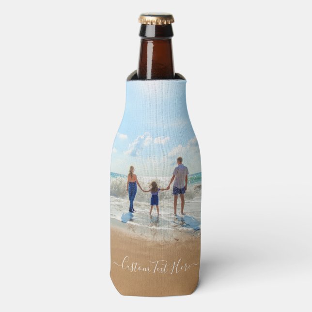Personalizado Foto y enfriador de botellas de text (Frente de la botella)