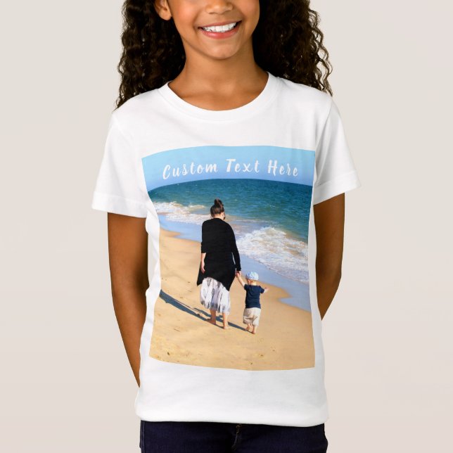 Personalizado Foto y texto niños camiseta su propi (Anverso)