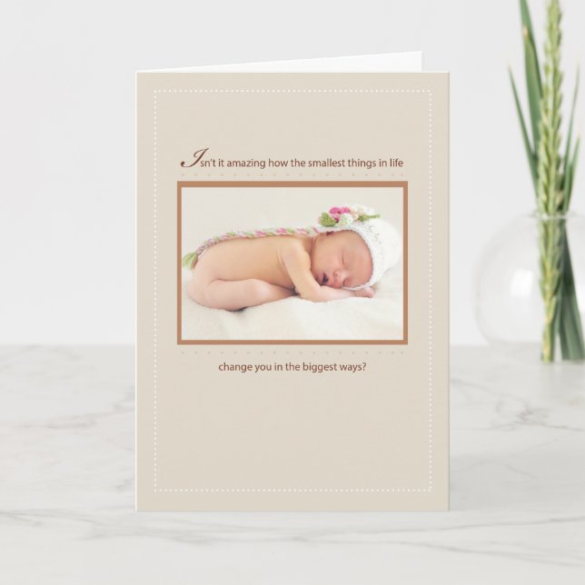 Personalizado fotográfico de anuncio de nacimiento (Anverso)