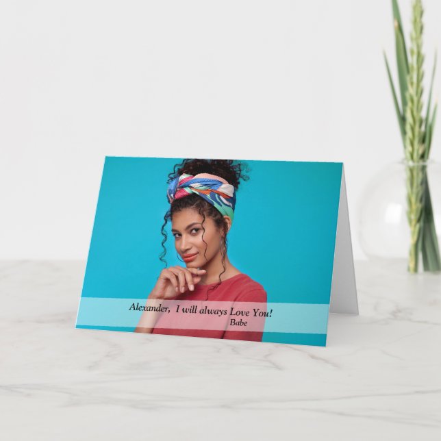 Personalizado fotográfico de la tarjeta de cumplea (Anverso)