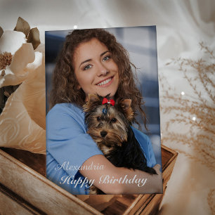Personalizado fotográfico de la tarjeta de cumplea