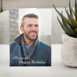 Personalizado fotográfico de la tarjeta de cumplea<br><div class="desc">El Personalizado de fotos con tarjeta de cumpleaños es una tarjeta que puedes recrear para ti mismo. Deje o reemplace la fotografía con la suya en la cubierta y sustituya las palabras de la cubierta y del interior por las suyas. Disfruta.</div>