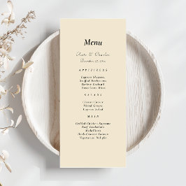 Personalizado fotográfico moderno Menú boda de cód