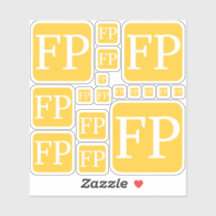 Personalizado FP Pequeños Pegatinas de 4" x 4" por