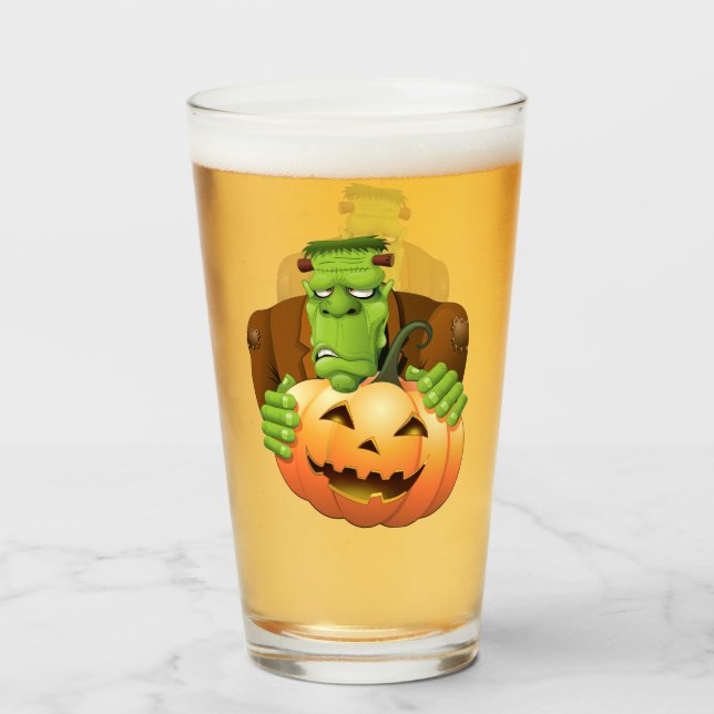 Personalizado Frankenstein con Calabaza (Anverso (lleno))
