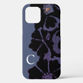 PERSONALIZADO FUNDA INICIAL FUNDA BLACK LACE DISEÑ
