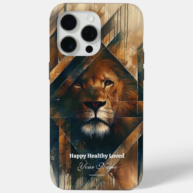 Personalizado: Funda Regal Lion iPhone 15 ProMax (Reverso )