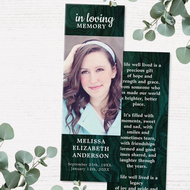 Personalizado funerario Marcador Esmeralda Verde (Subido por el creador)