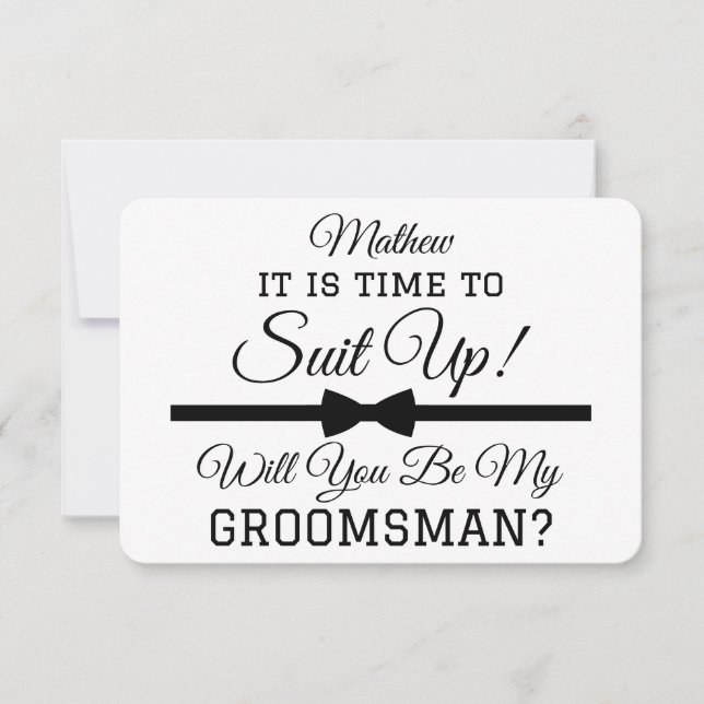Personalizado Funny Boda Groomsmen Mi Tarjeta Groo (Anverso)