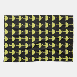 Personalizado Funny Yellow Umbrella Pattern Toalla