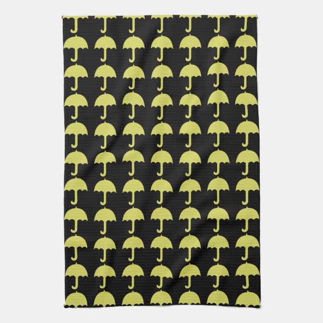 Personalizado Funny Yellow Umbrella Pattern Toalla (Vertical)