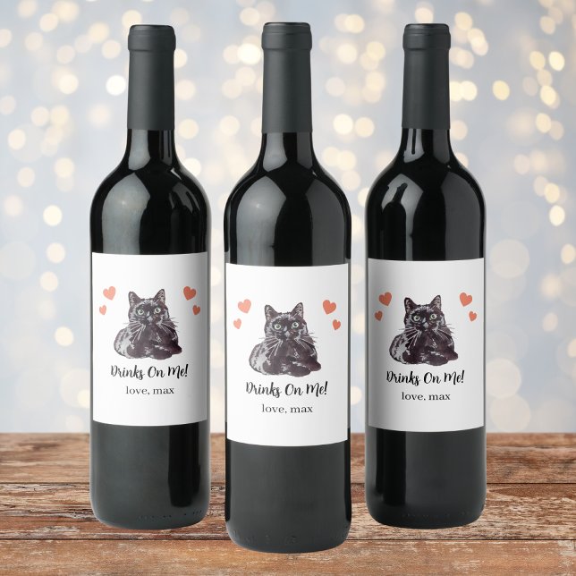 Personalizado Gato Negro Hago Demasiado Etiqueta D (Subido por el creador)