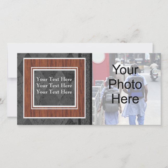 Personalizado general o tarjeta de foto familiar e (Anverso)