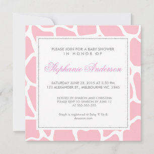 Personalizado giraffe baby ducha invitación