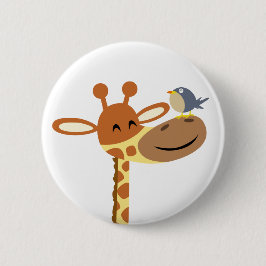 Personalizado Giraffe y la insignia del botón de a