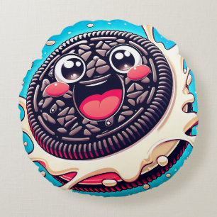 Personalizado Girar la almohada redonda de galleta