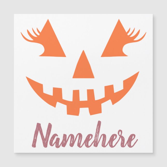 Personalizado Girly Jack O Lantern Pumpkin Hallowe (Anverso)