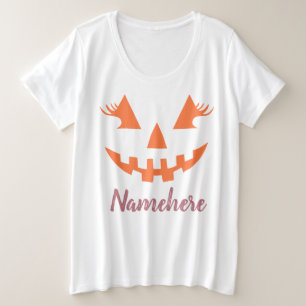 Personalizado Girly Jack O Lantern Pumpkin Hallowe