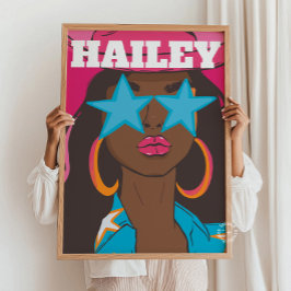 Personalizado Girly Retrato Preppy Dorm Decoración