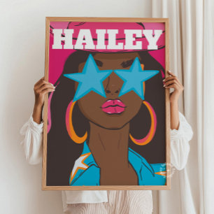 Personalizado Girly Retrato Preppy Dorm Decoración