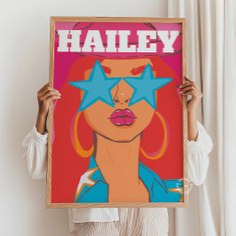 Personalizado Girly Retrato Preppy Dorm Decoración
